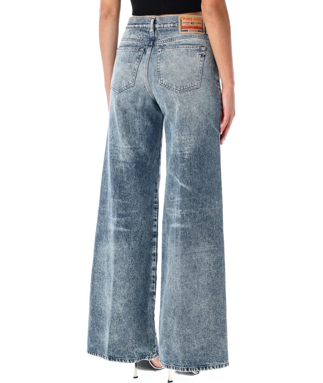 DIESEL Голубые хлопковые прямые джинсы, фото 3