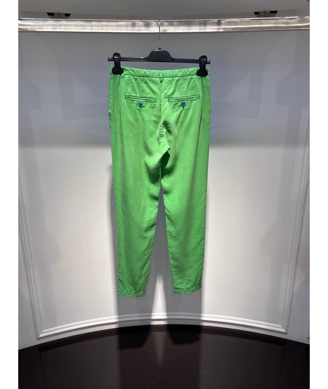 ETRO Зеленые хлопковые брюки узкие, фото 2