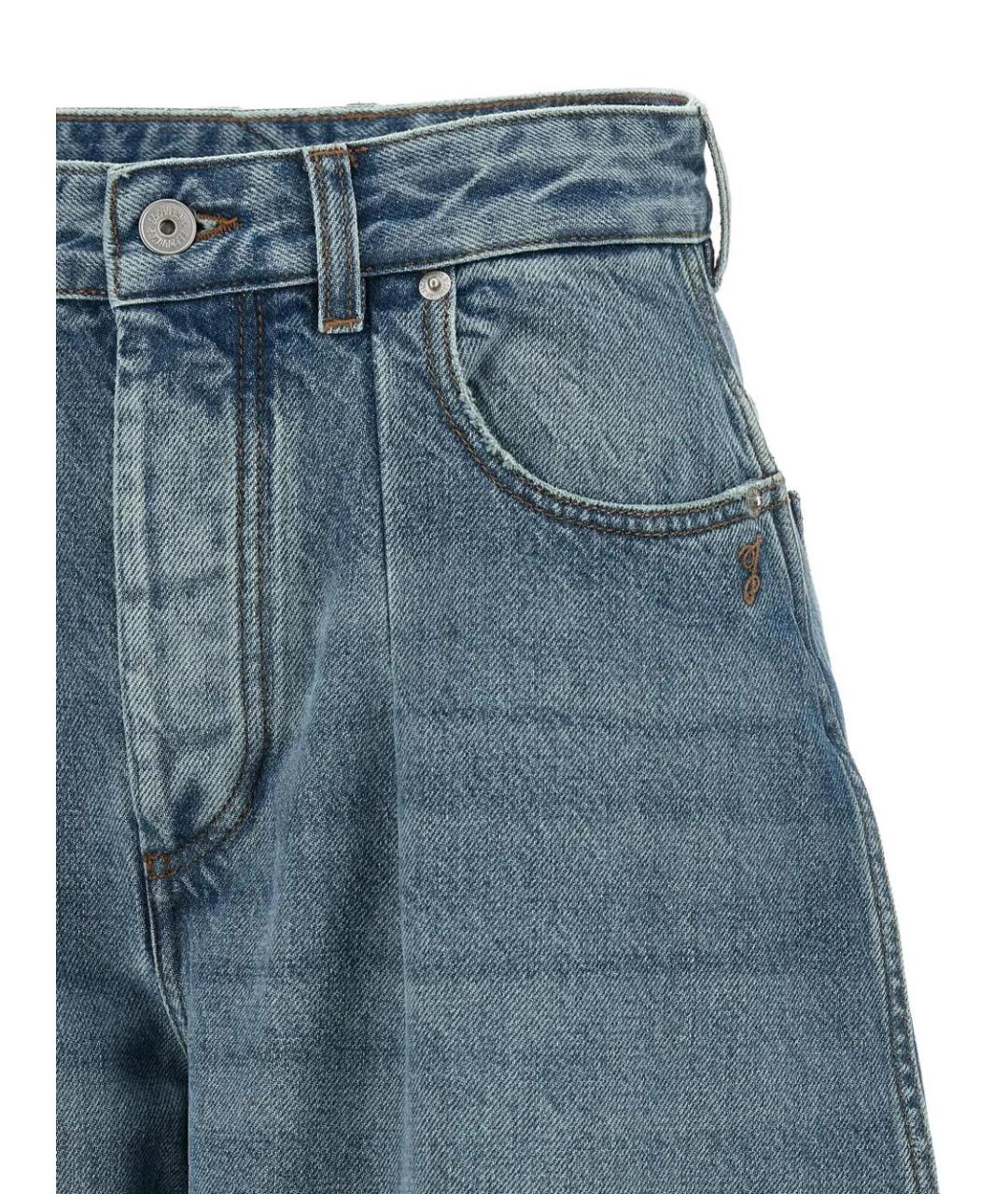 JACQUEMUS Синие хлопковые прямые джинсы, фото 3