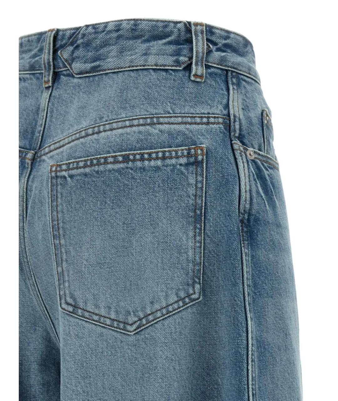 JACQUEMUS Синие хлопковые прямые джинсы, фото 4