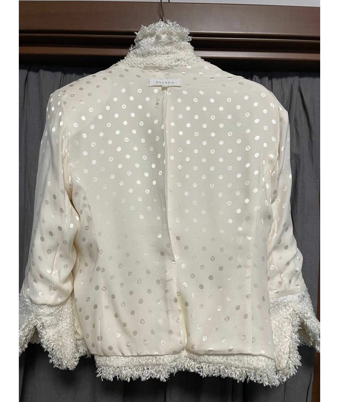 ESCADA VINTAGE Белый хлопковый жакет/пиджак, фото 3