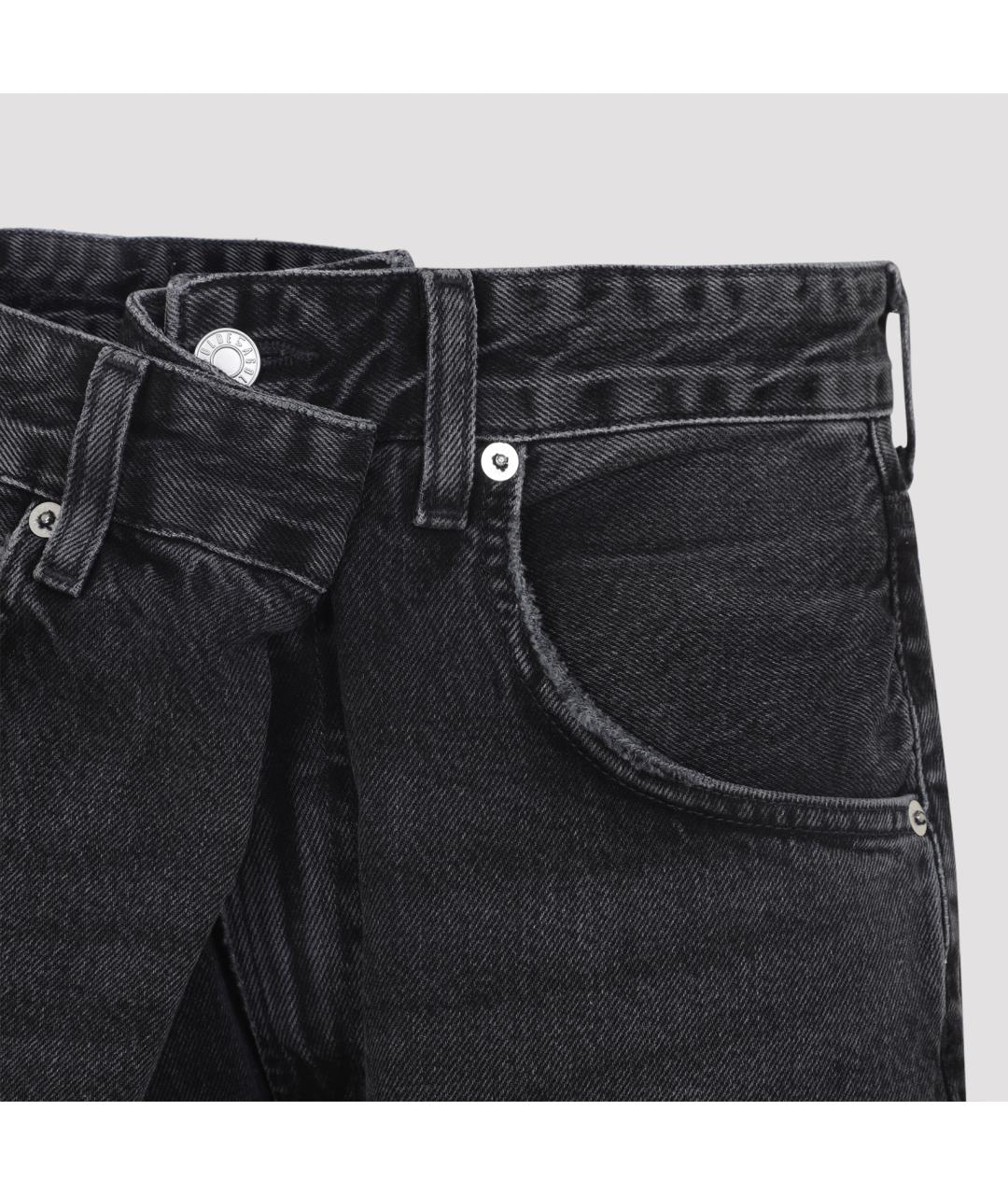 AGOLDE Черные хлопковые прямые джинсы, фото 3