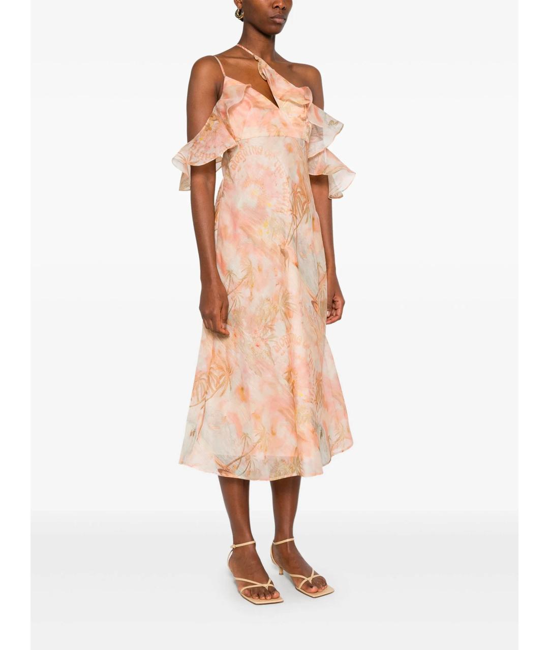 ZIMMERMANN Мульти льняное повседневное платье, фото 3