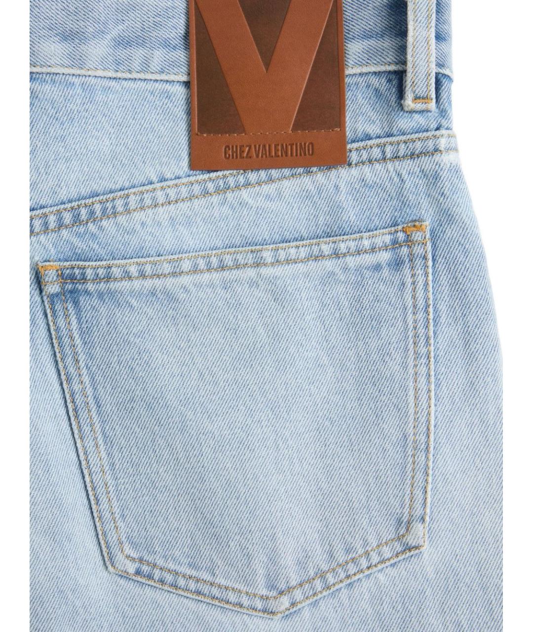 VALENTINO Синие хлопковые прямые джинсы, фото 2