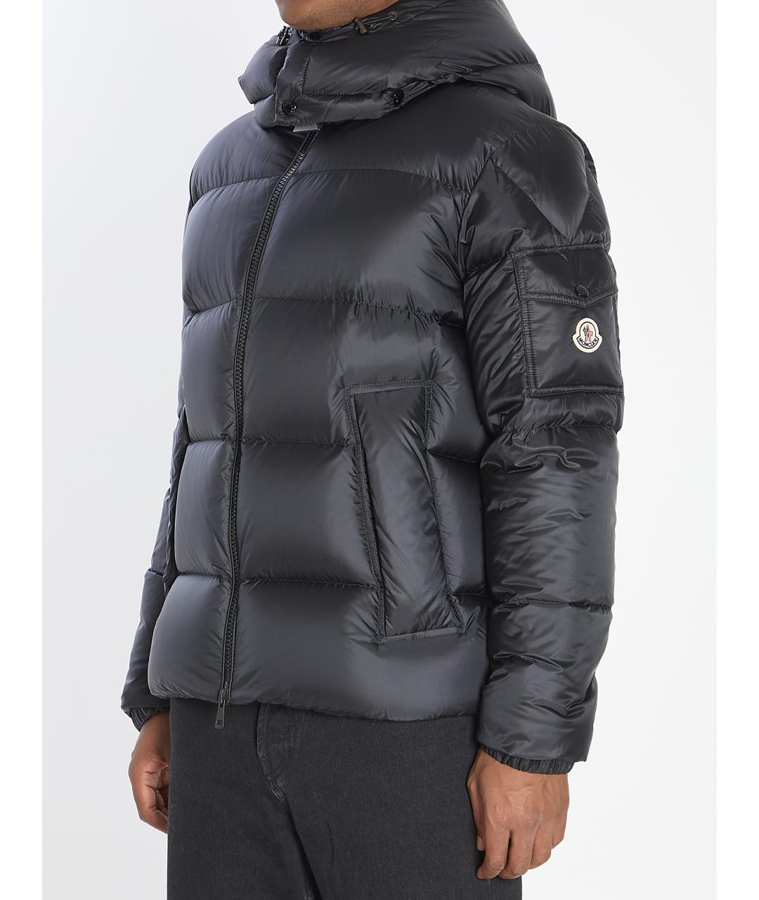 MONCLER Черная полиамидовая куртка, фото 3