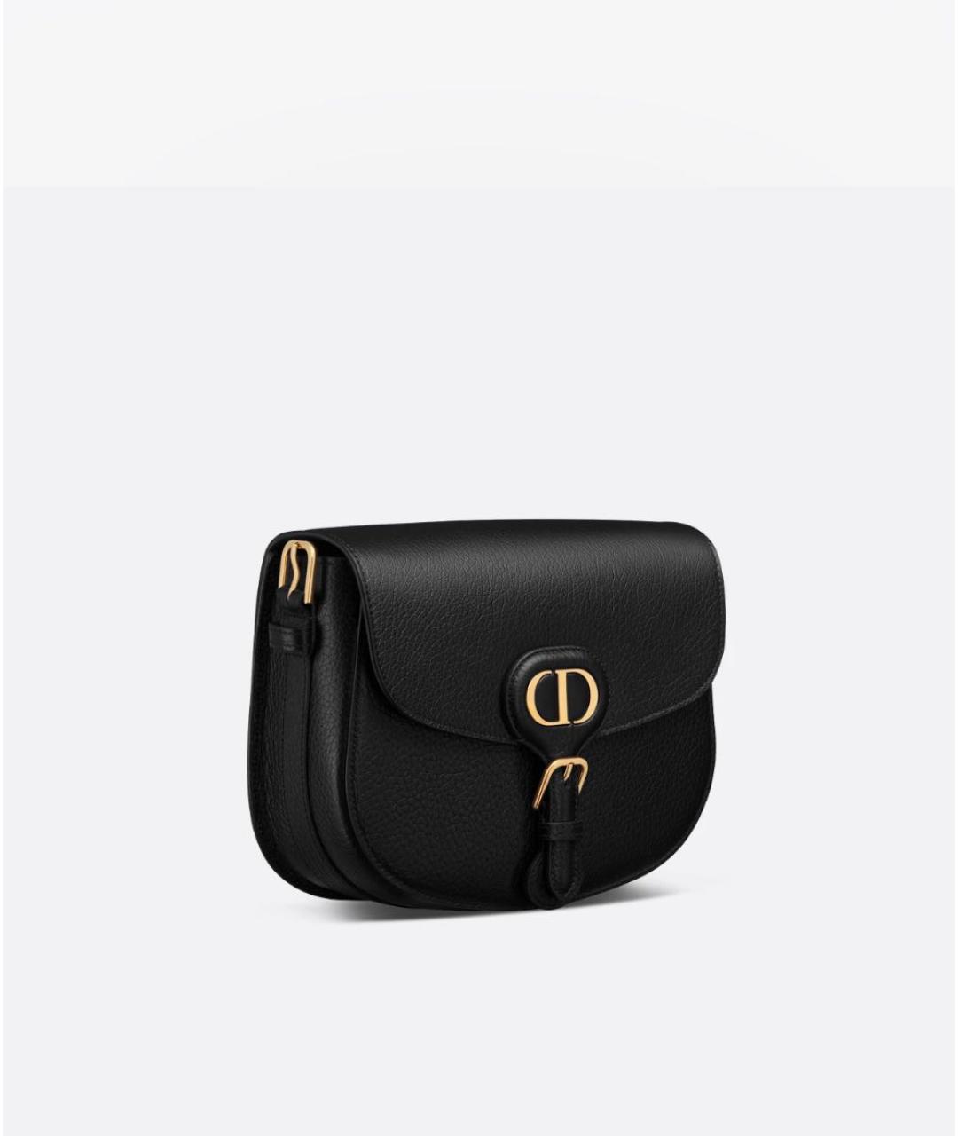 CHRISTIAN DIOR Черная кожаная сумка через плечо, фото 3