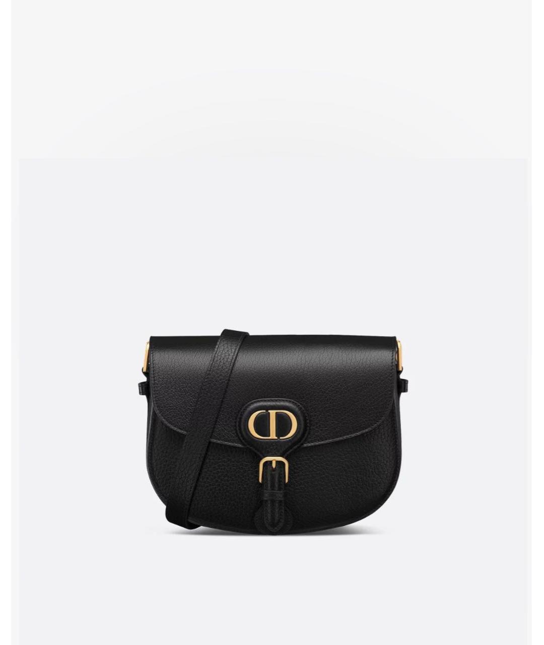 CHRISTIAN DIOR Черная кожаная сумка через плечо, фото 2