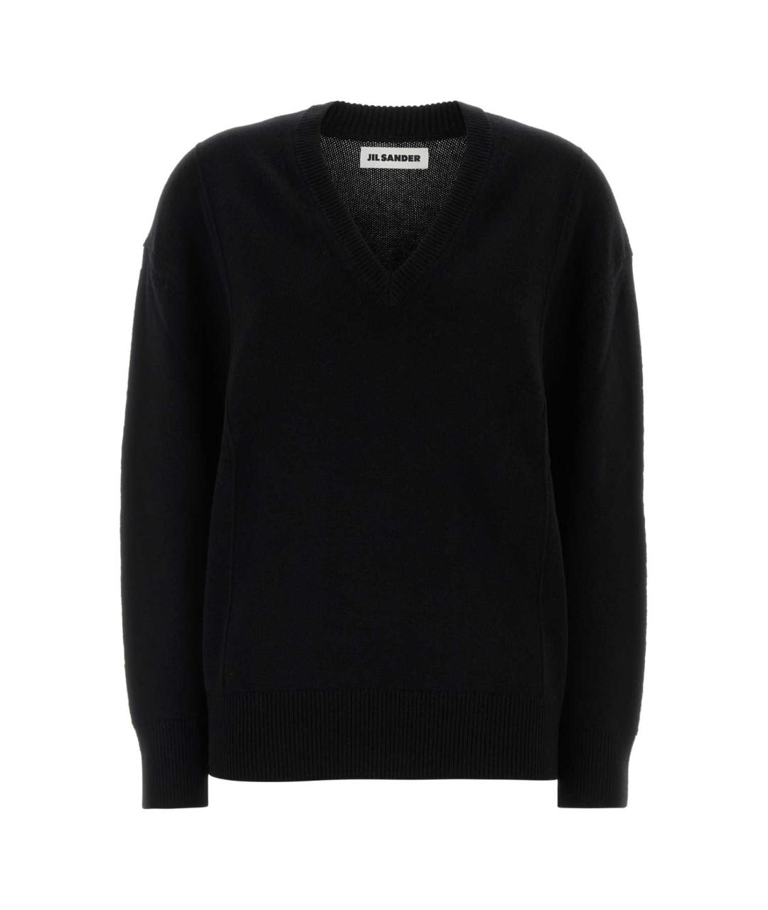 JIL SANDER Черный шерстяной джемпер / свитер, фото 1