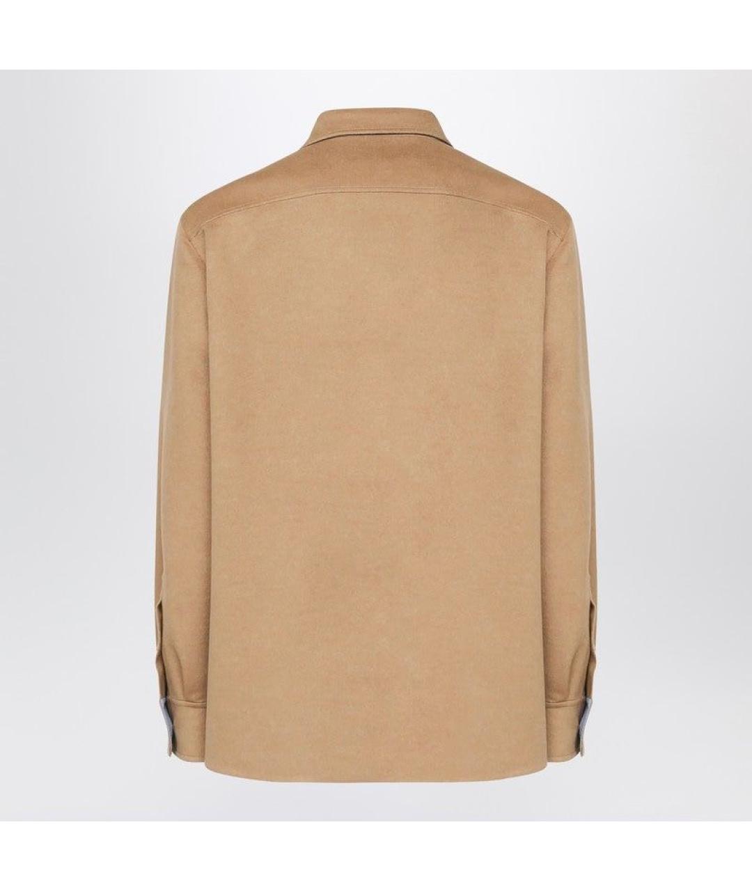 LOEWE Бежевая шерстяная кэжуал рубашка, фото 2