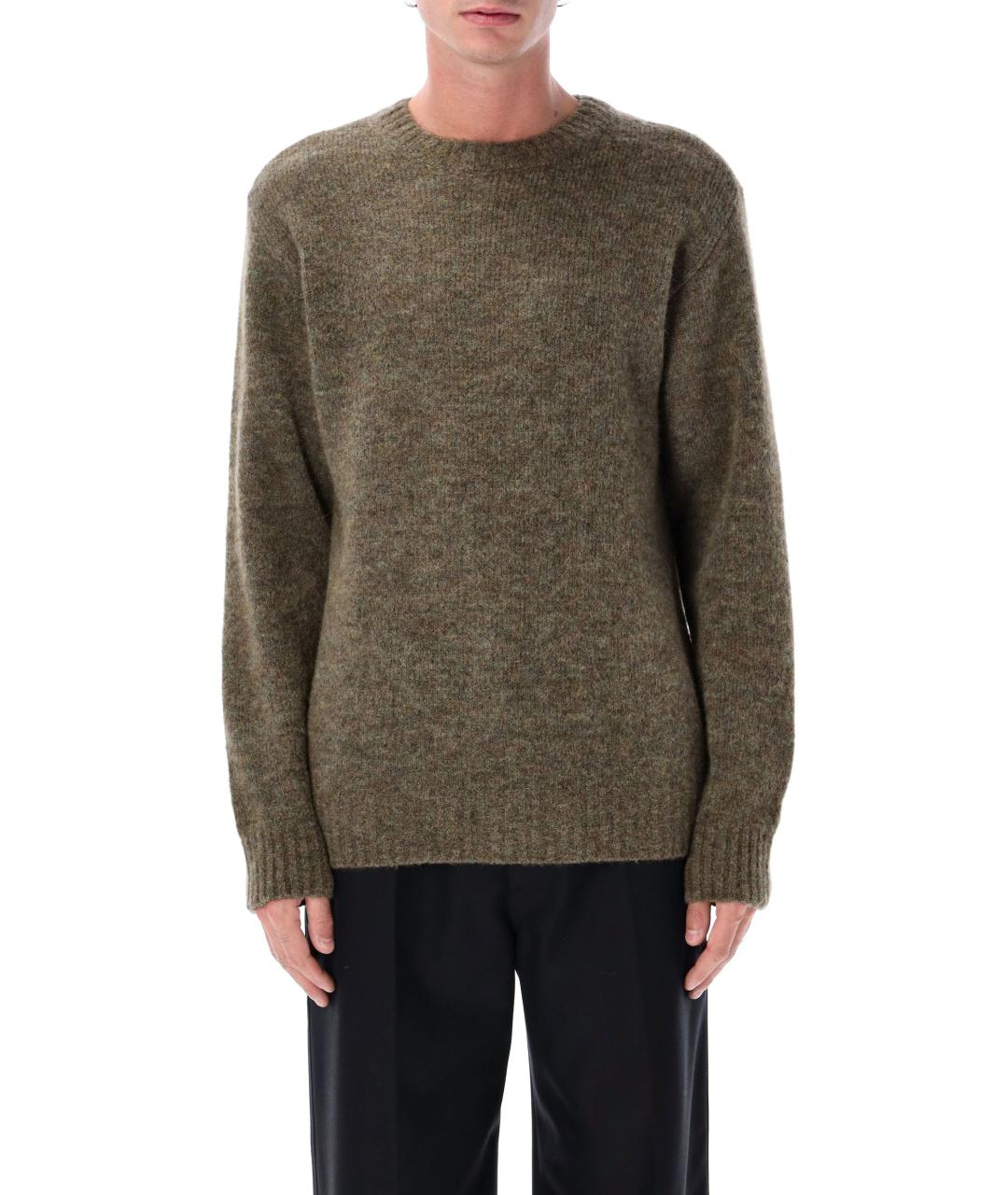 A.P.C. Хаки шерстяной джемпер / свитер, фото 4