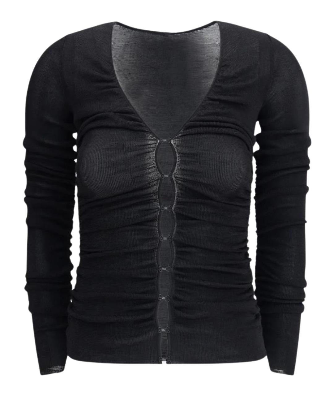 SELF-PORTRAIT Черная вискозная майка, фото 1