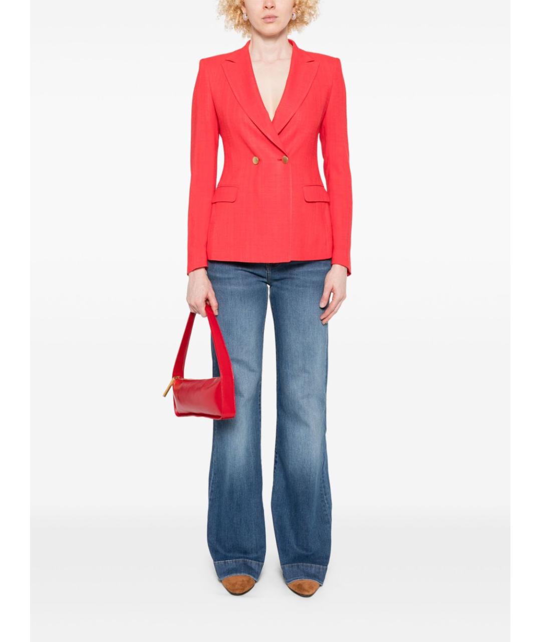 7 FOR ALL MANKIND Синие хлопковые прямые джинсы, фото 2