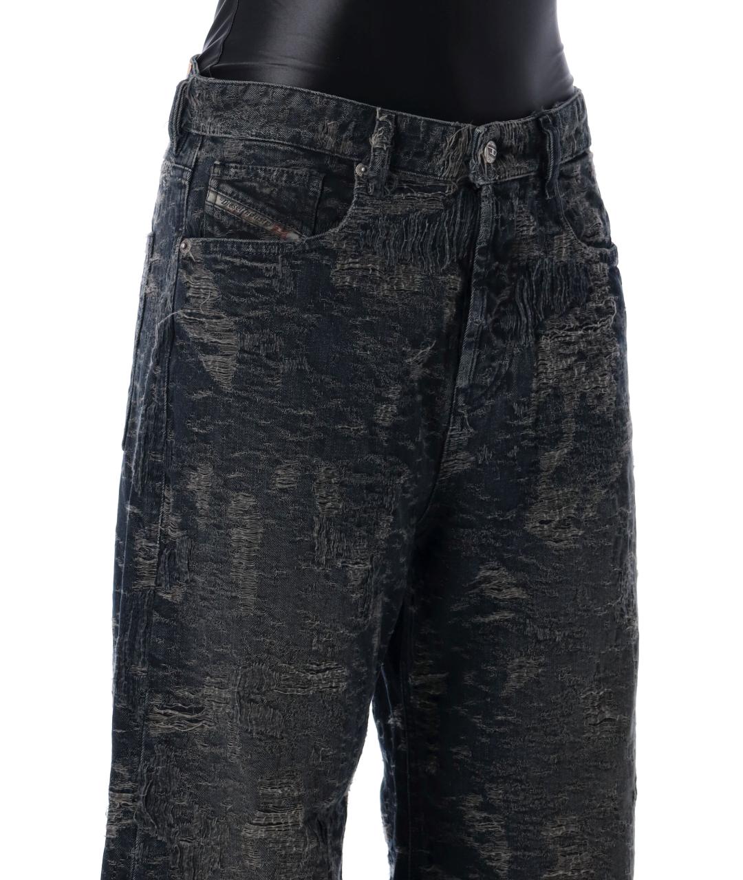 DIESEL Черные хлопковые прямые джинсы, фото 4