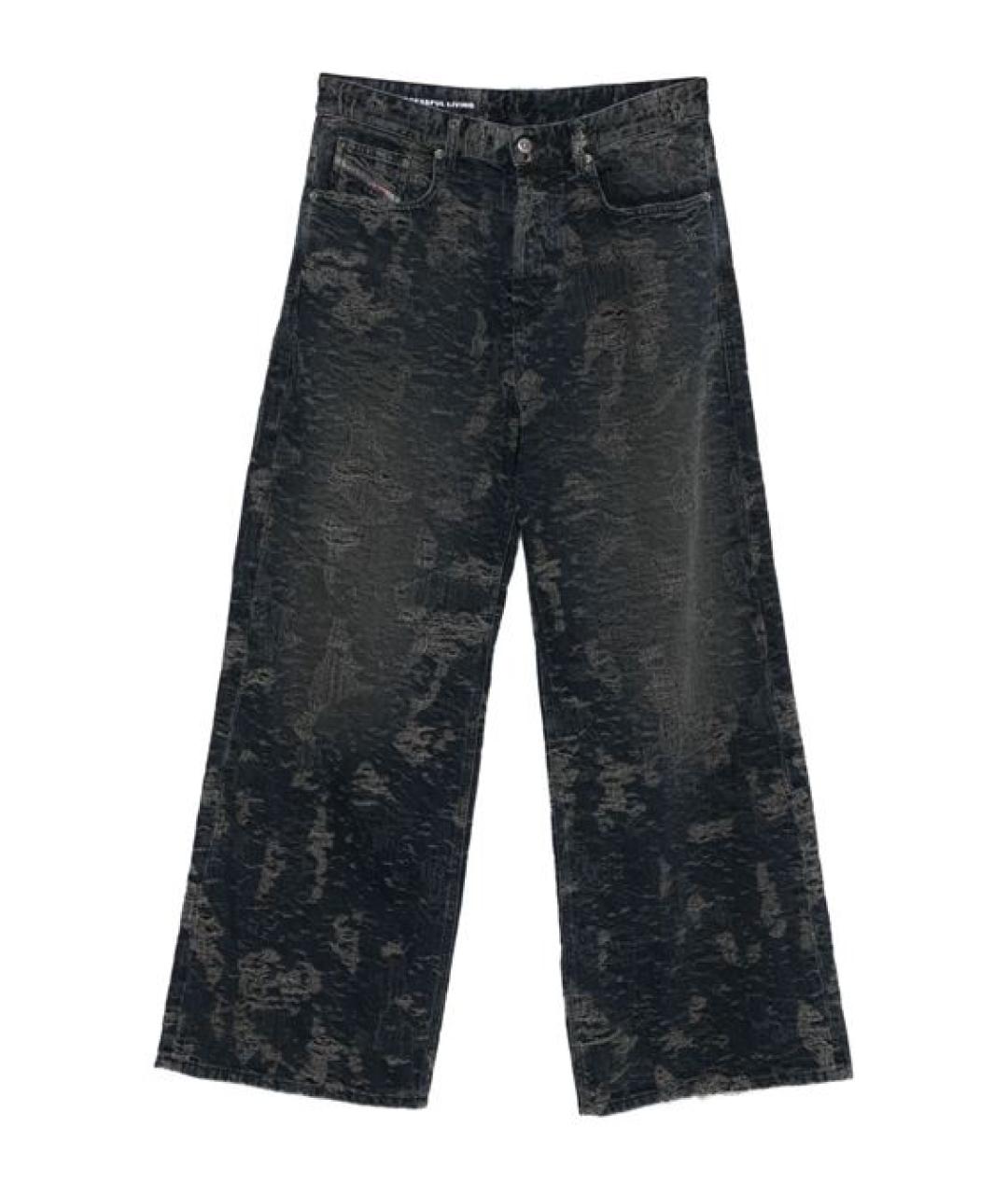 DIESEL Черные хлопковые прямые джинсы, фото 1