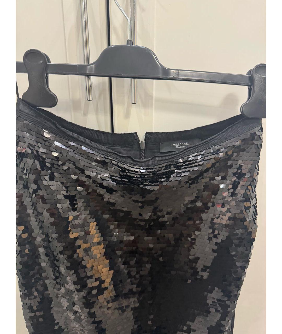 WEEKEND MAX MARA Черная юбка миди, фото 3