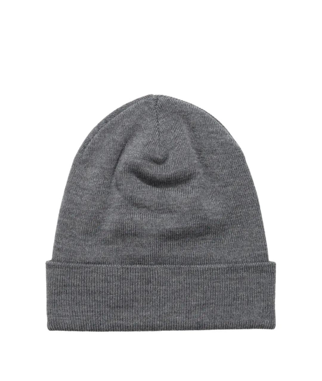 BALENCIAGA Серая хлопковая шапка, фото 2