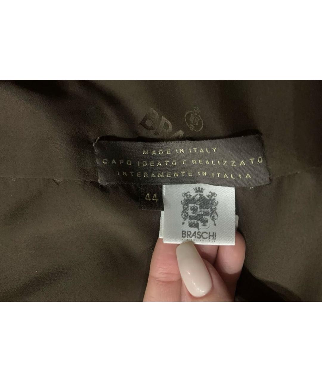 BRASCHI Бежевая шелковая шуба, фото 3