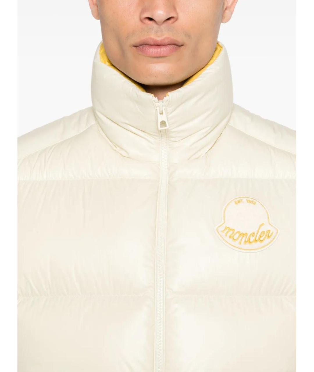 MONCLER Бежевый полиамидовый жилет, фото 5