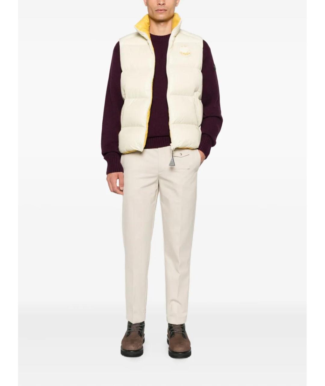 MONCLER Бежевый полиамидовый жилет, фото 2