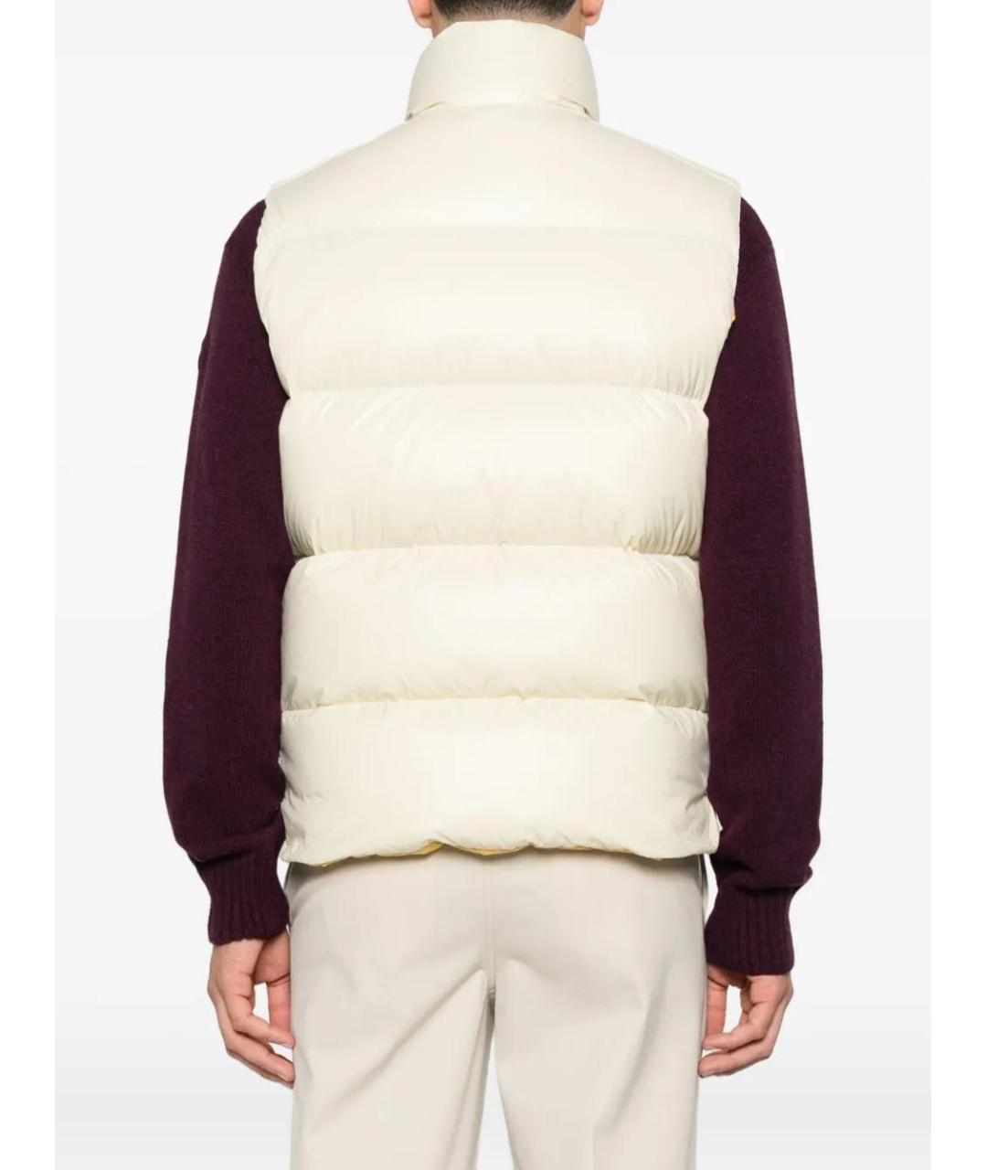 MONCLER Бежевый полиамидовый жилет, фото 4