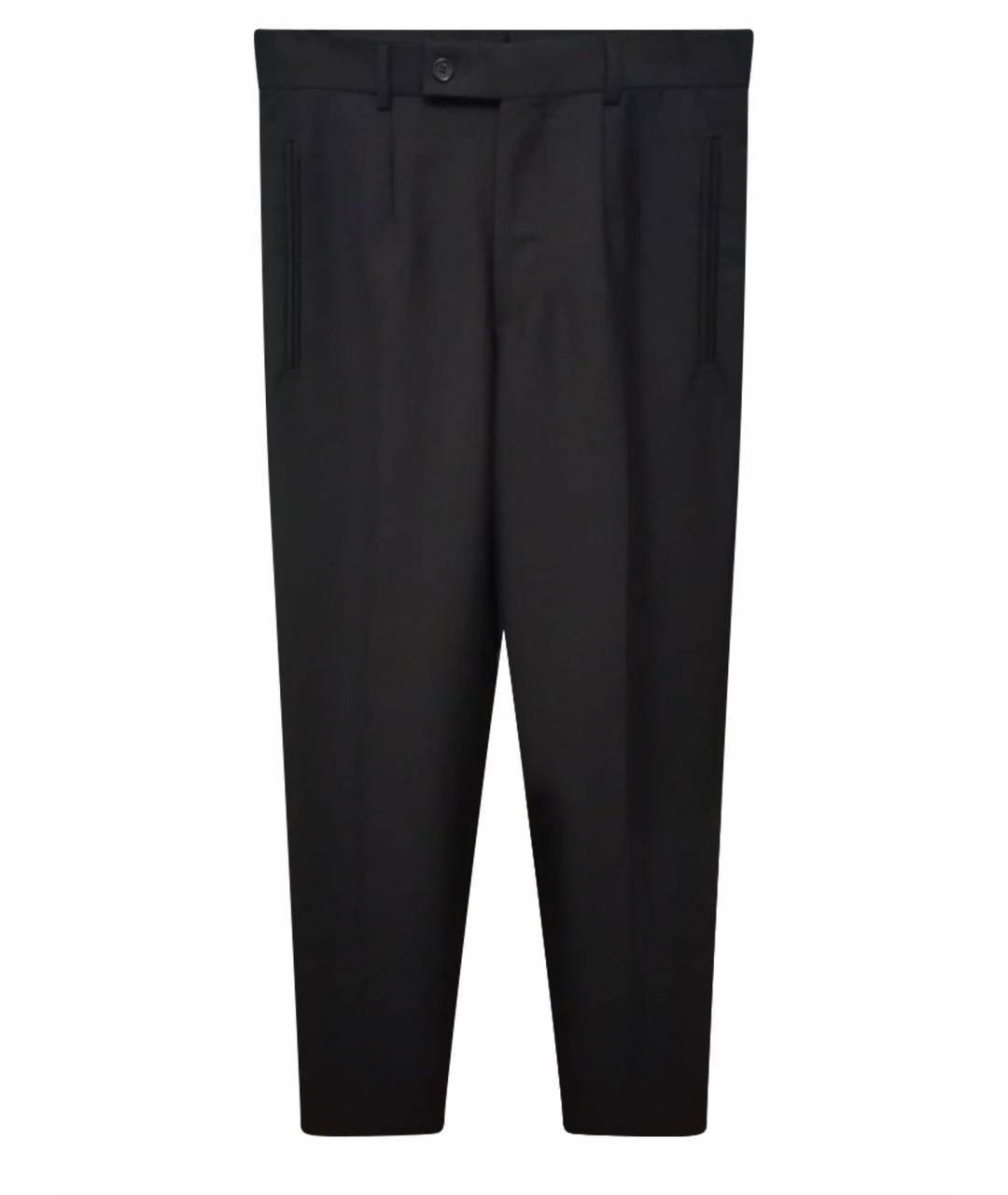 DOLCE&GABBANA Черные шерстяные прямые брюки, фото 1