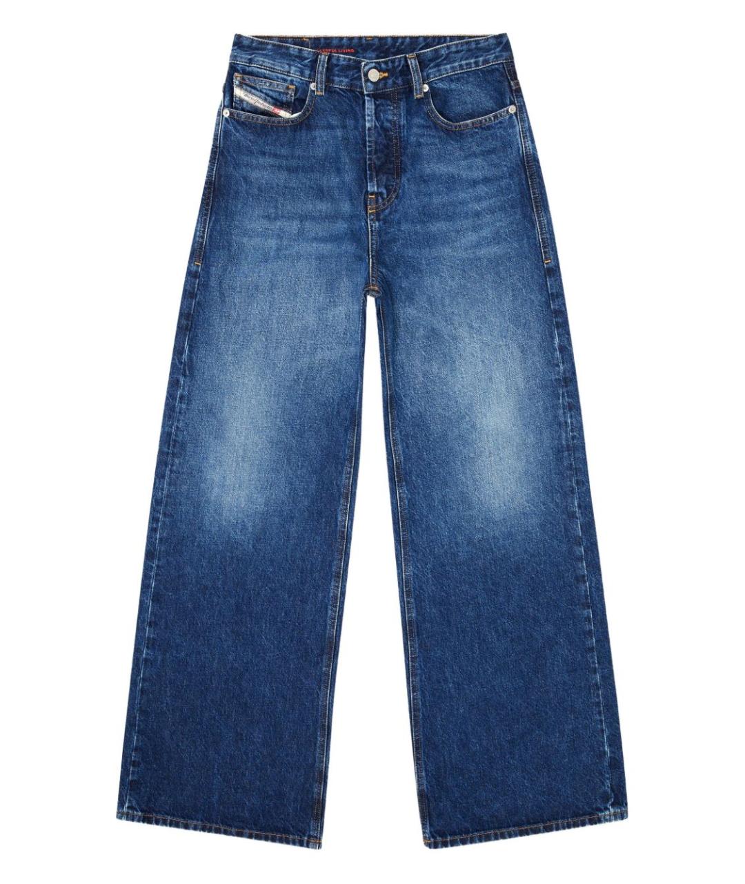 DIESEL Синие хлопковые прямые джинсы, фото 1