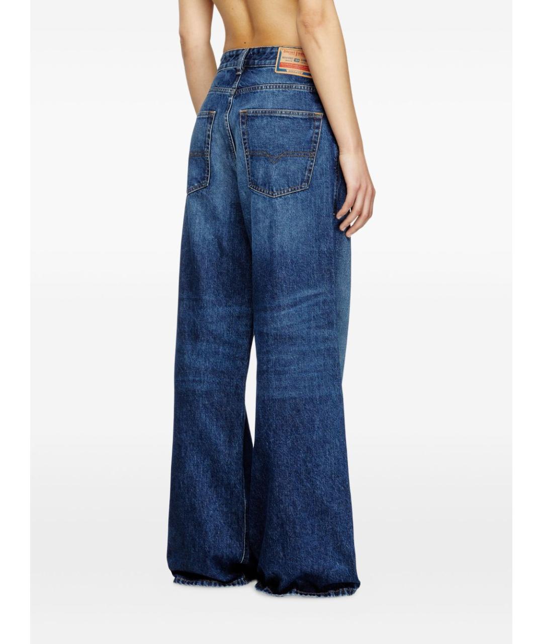 DIESEL Синие хлопковые прямые джинсы, фото 2