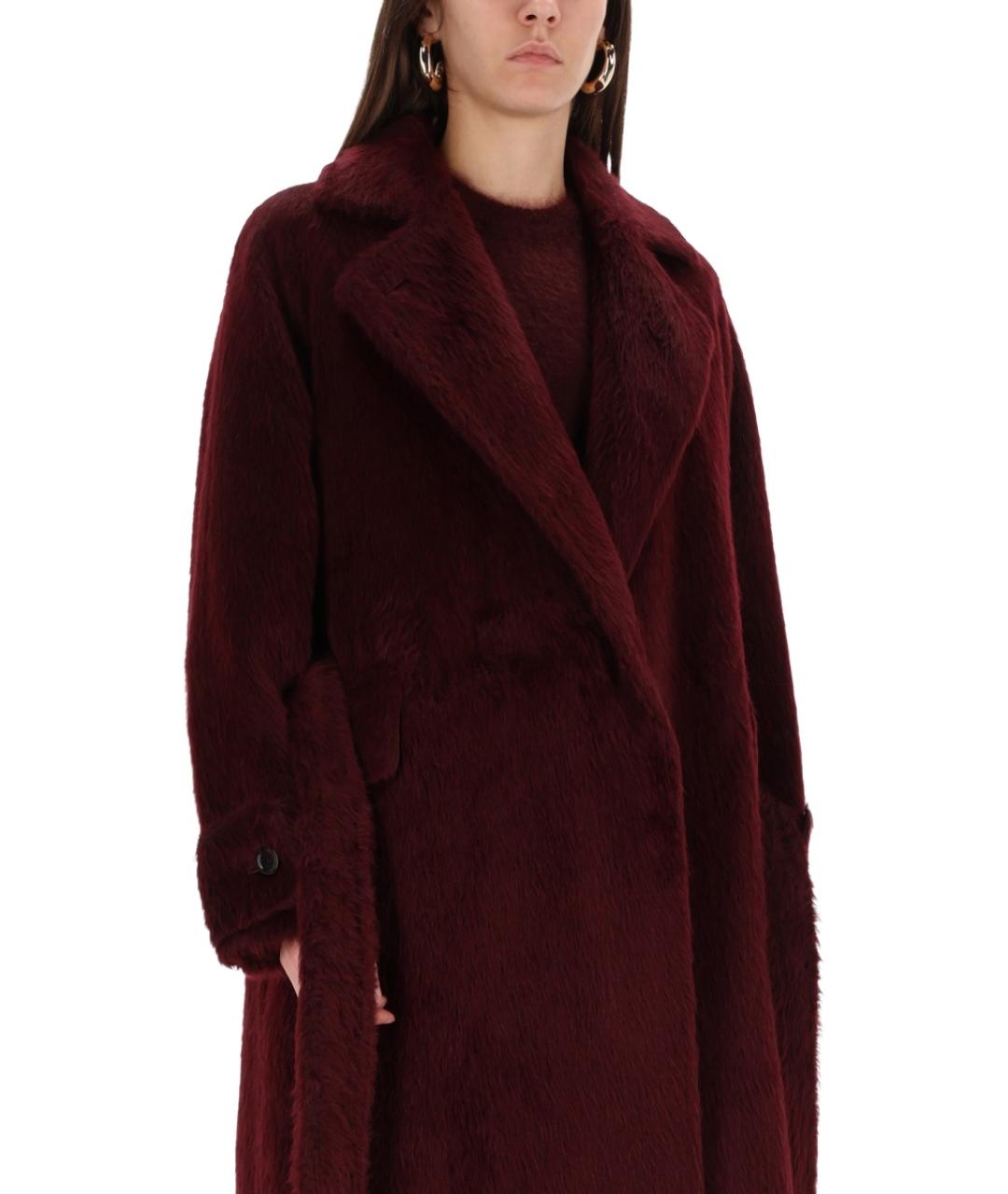 MAX MARA Бордовое пальто, фото 5
