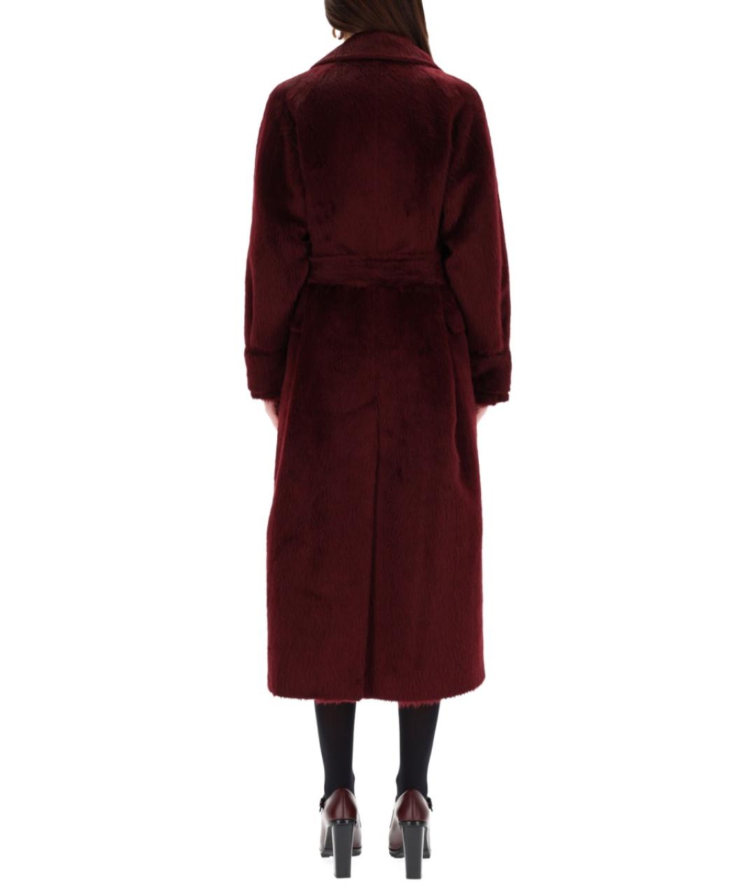 MAX MARA Бордовое пальто, фото 4