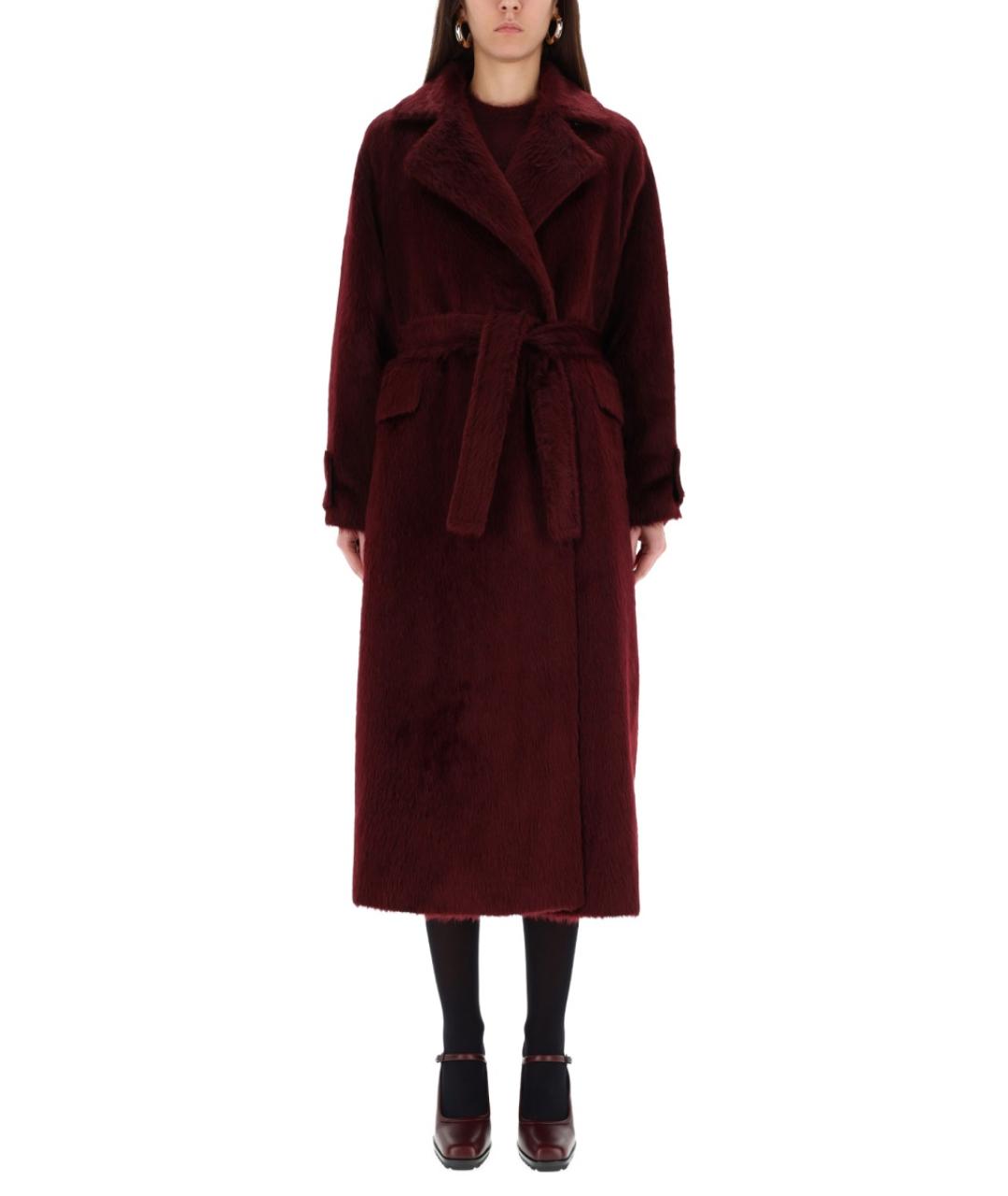 MAX MARA Бордовое пальто, фото 2