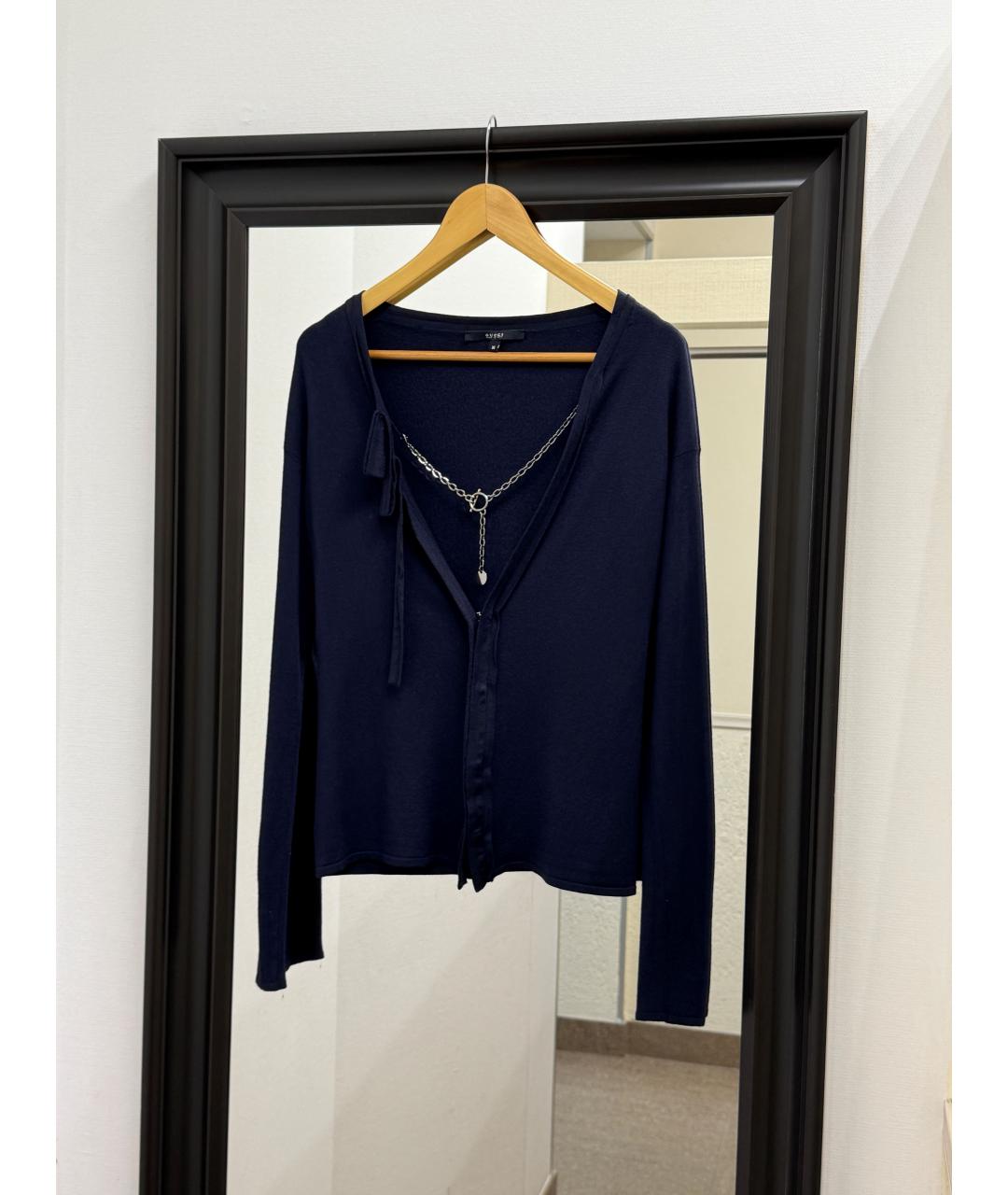 GUCCI Темно-синий кардиган, фото 9