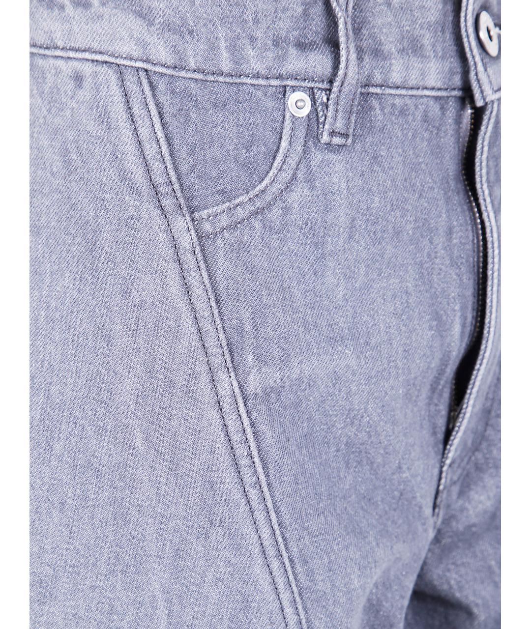 J.W.ANDERSON Серые хлопковые прямые джинсы, фото 3