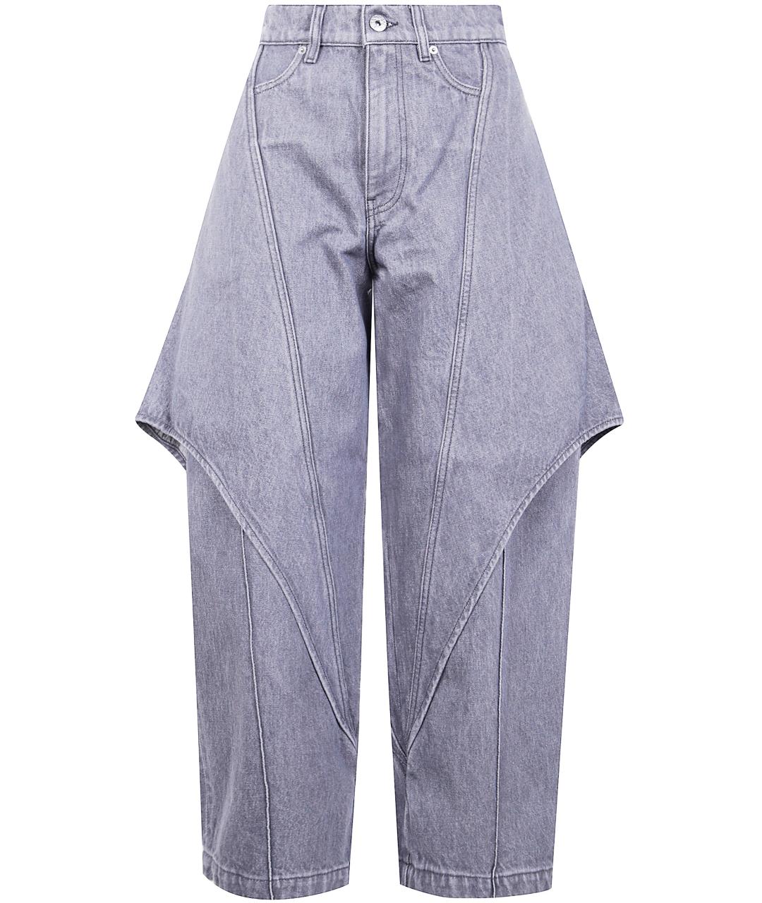 J.W.ANDERSON Серые хлопковые прямые джинсы, фото 1