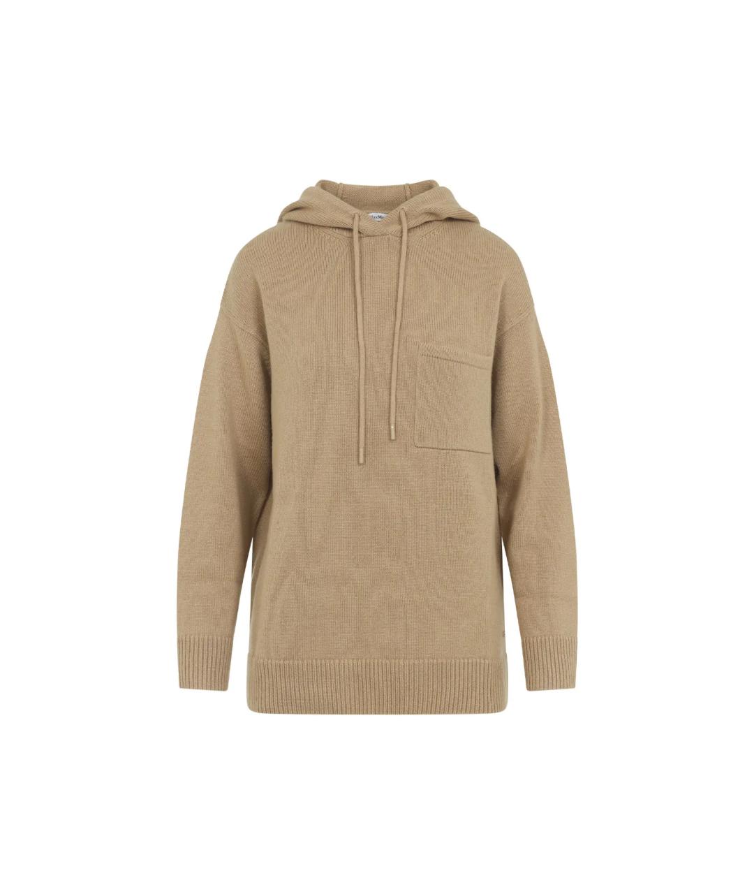 MAX MARA Бежевый шерстяной джемпер / свитер, фото 1