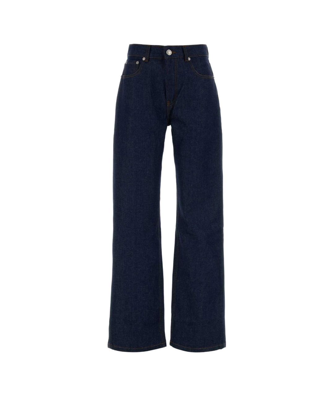 Ami Paris Синие хлопковые прямые джинсы, фото 1