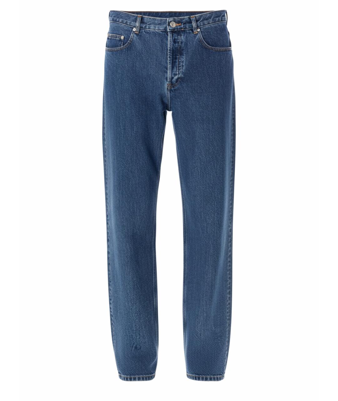 A.P.C. Синие хлопковые повседневные брюки, фото 1