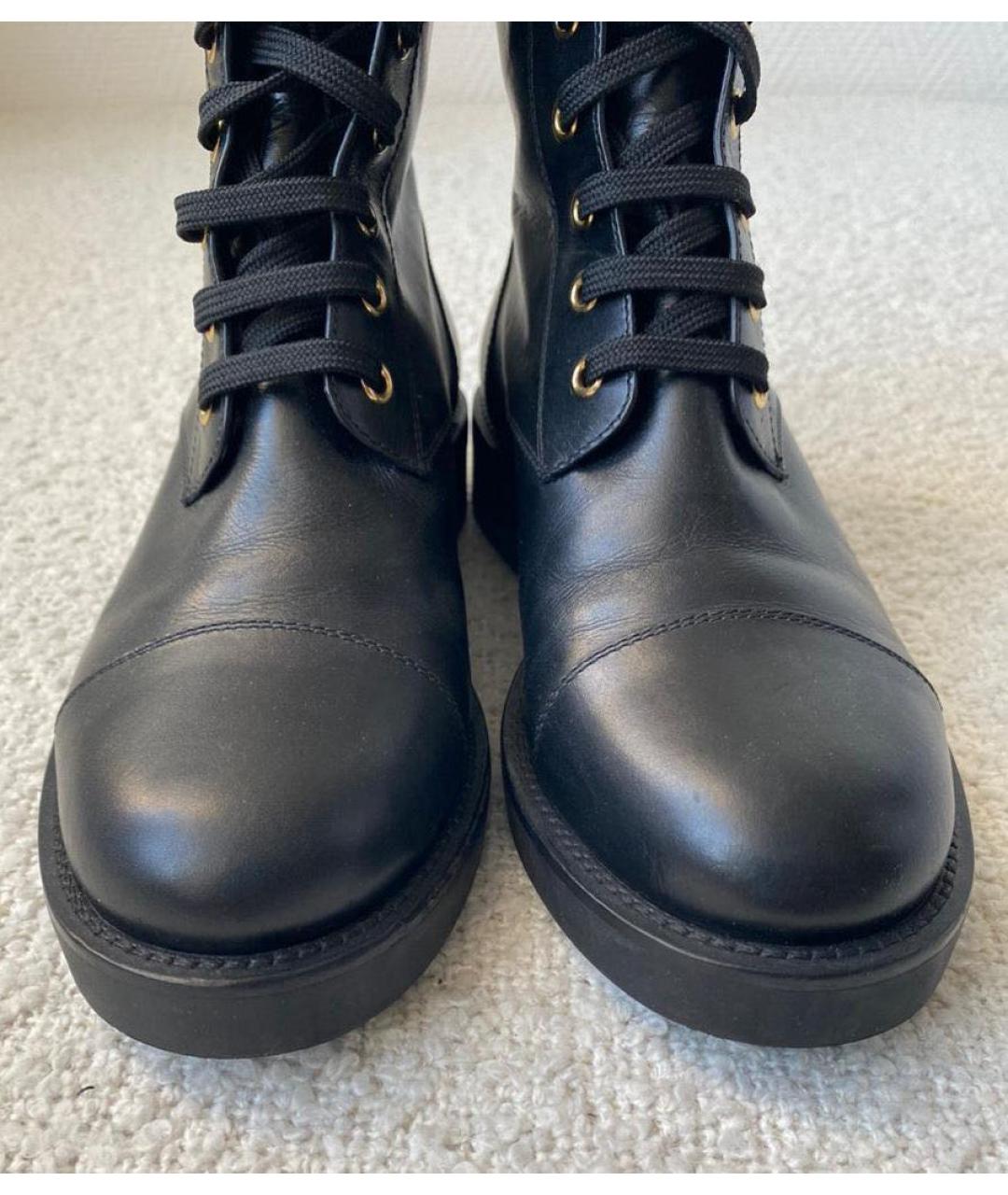 LOUIS VUITTON Черные кожаные ботинки, фото 6