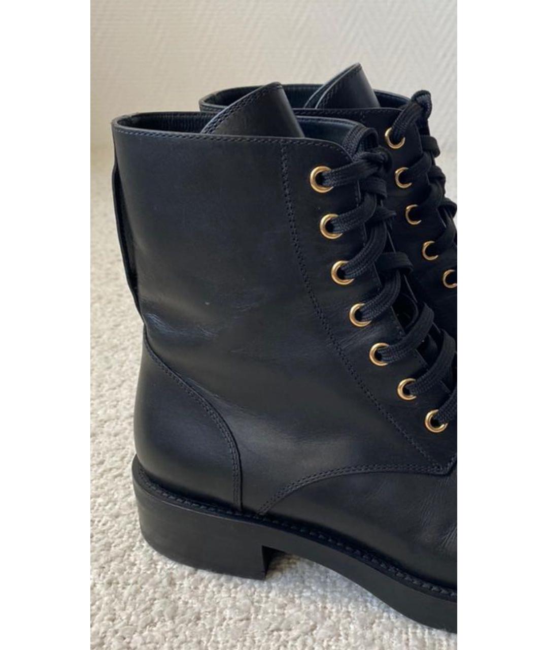 LOUIS VUITTON Черные кожаные ботинки, фото 3