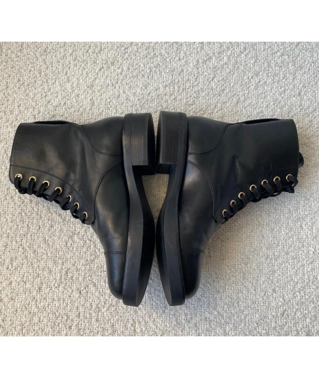 LOUIS VUITTON Черные кожаные ботинки, фото 4