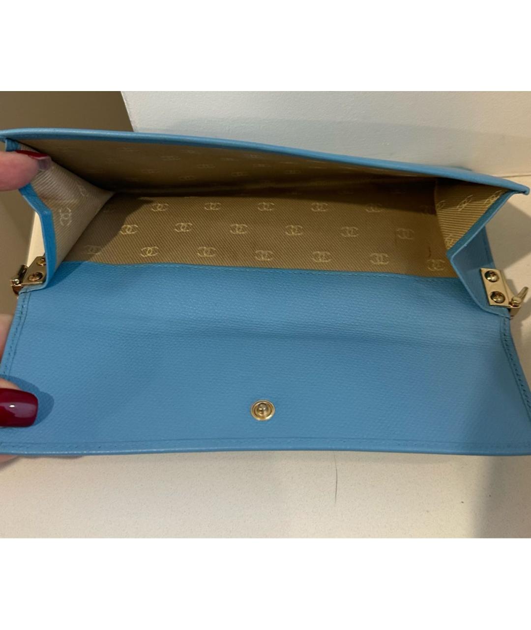 CHANEL Бирюзовый кожаный кошелек, фото 4