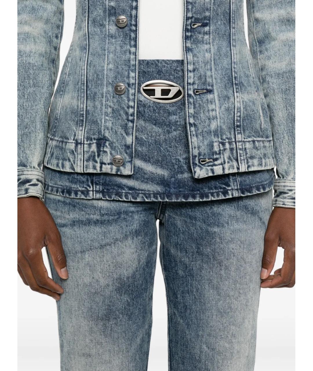 DIESEL Голубые хлопковые джинсы слим, фото 5