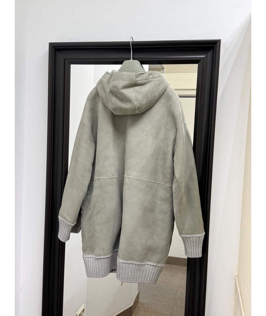 LORENA ANTONIAZZI Серая дубленка, фото 2