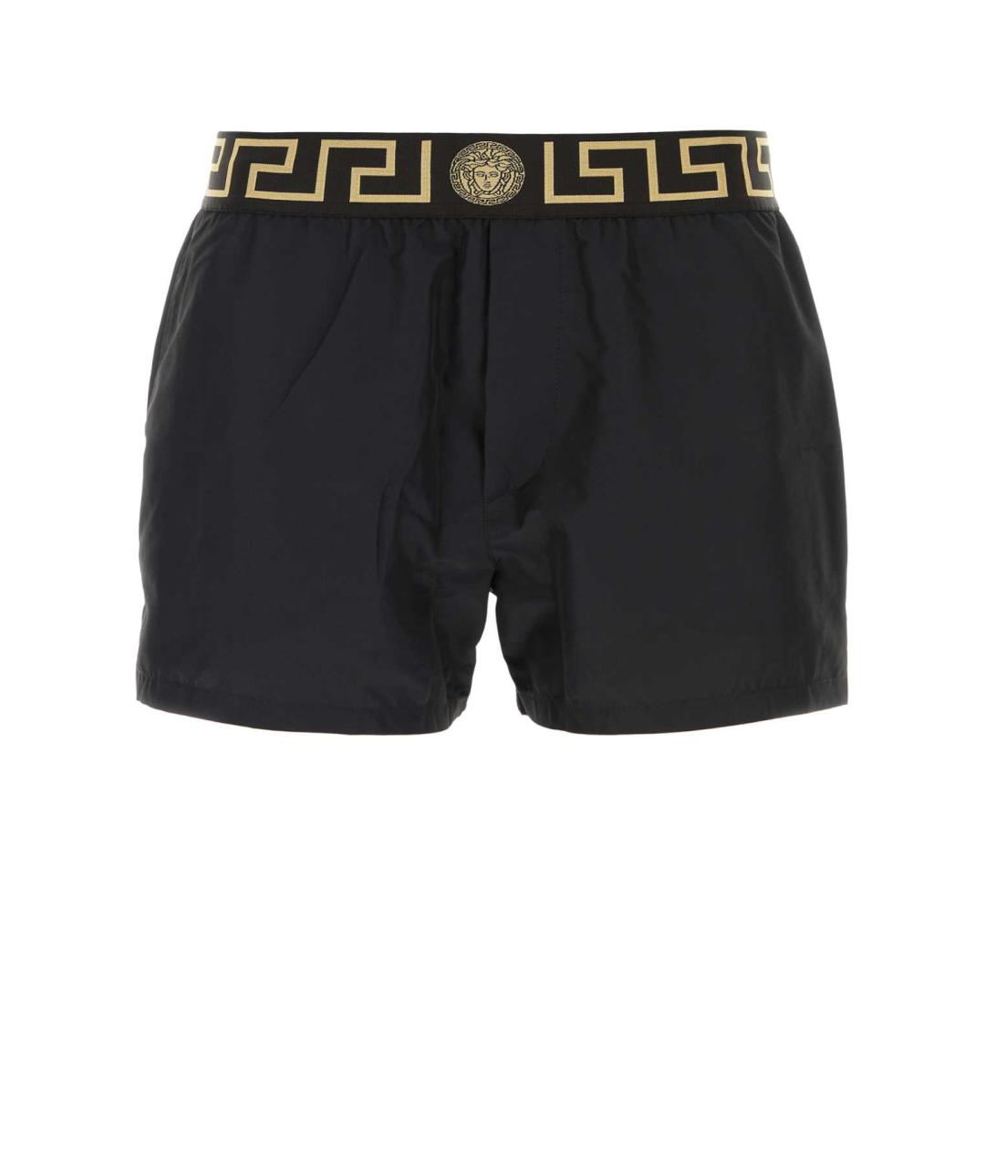 VERSACE Черные полиэстеровые шорты, фото 1