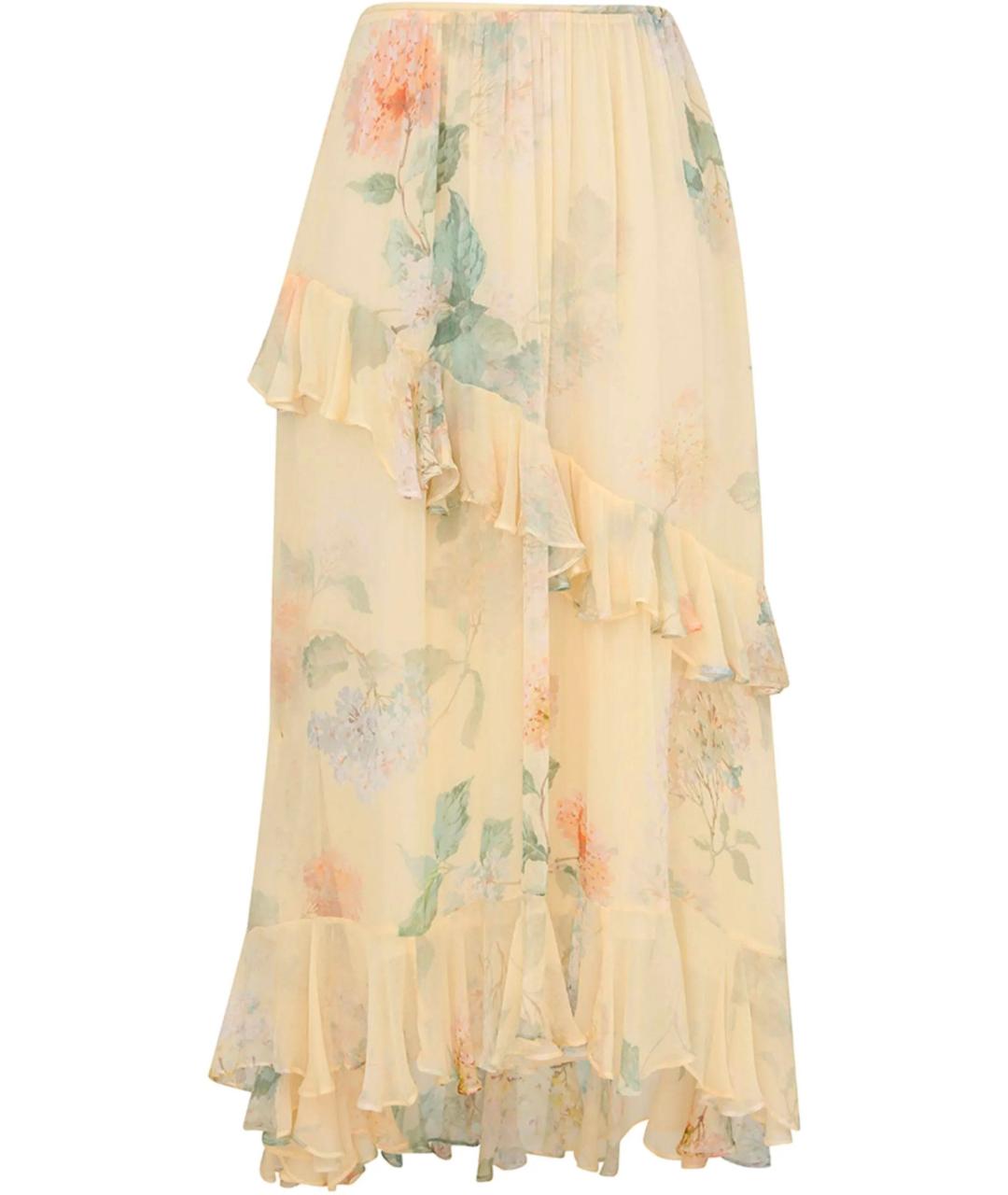 ZIMMERMANN Желтая вискозная юбка макси, фото 1