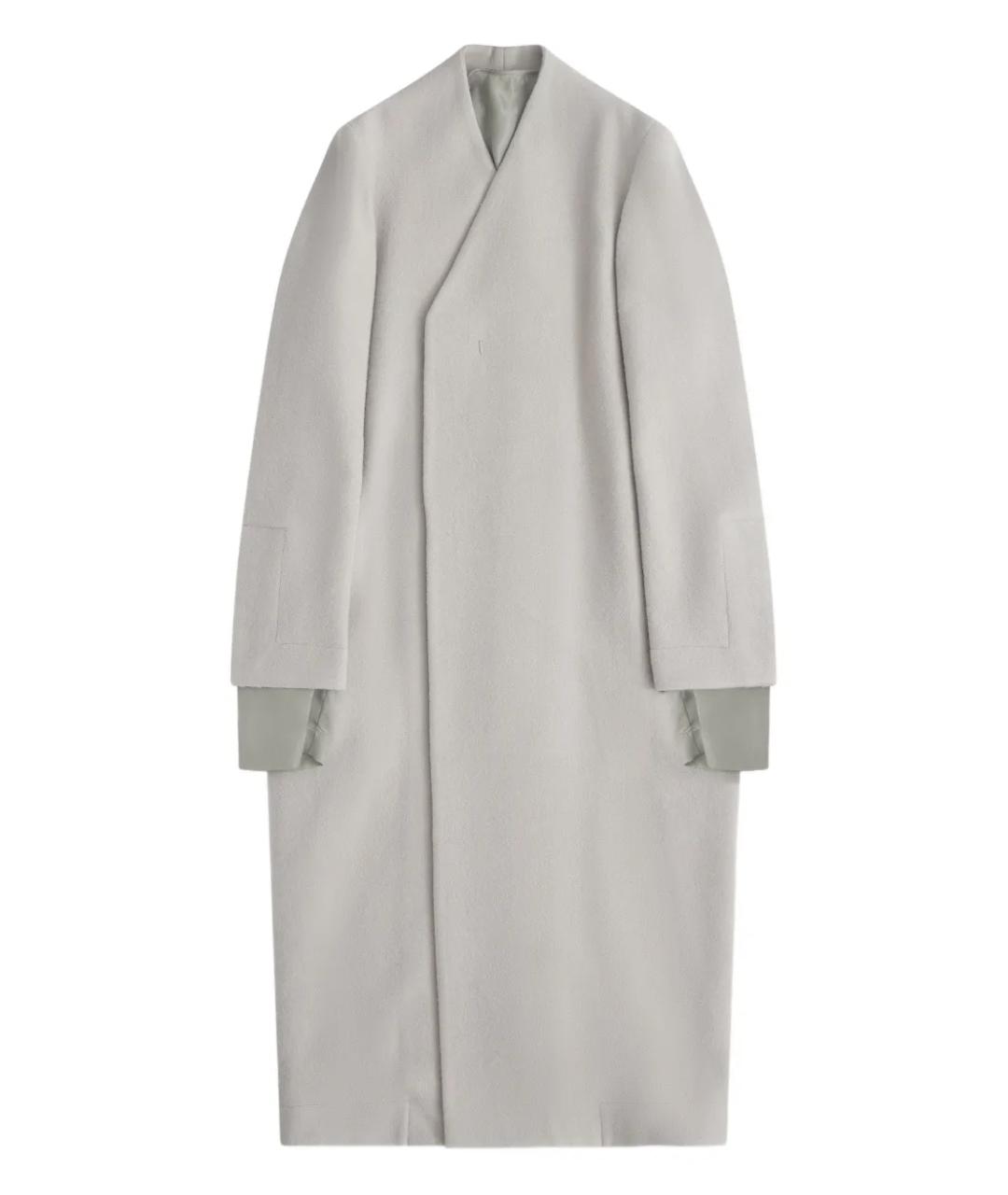 RICK OWENS Серое шерстяное пальто, фото 1