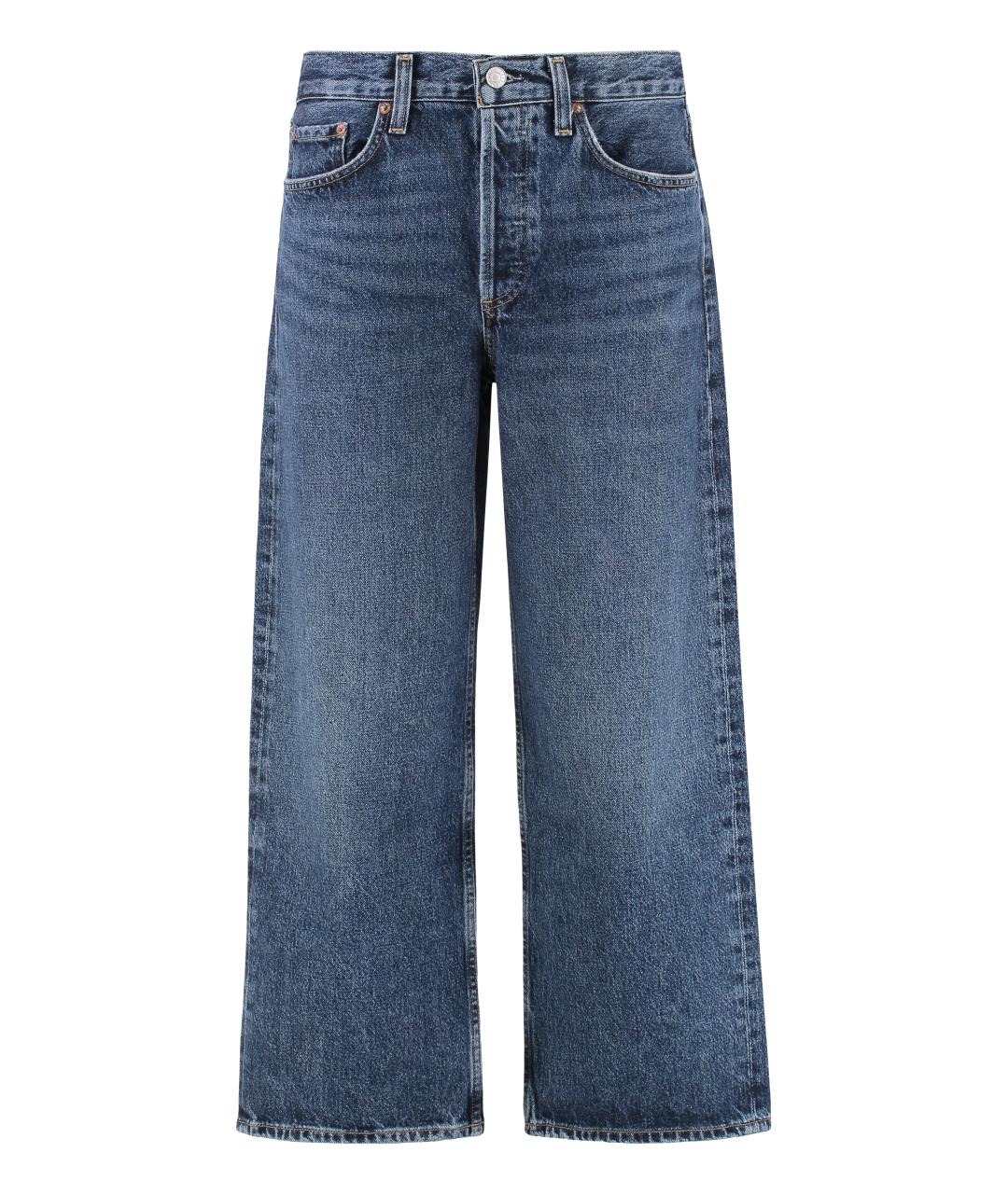 AGOLDE Синие хлопковые прямые джинсы, фото 1