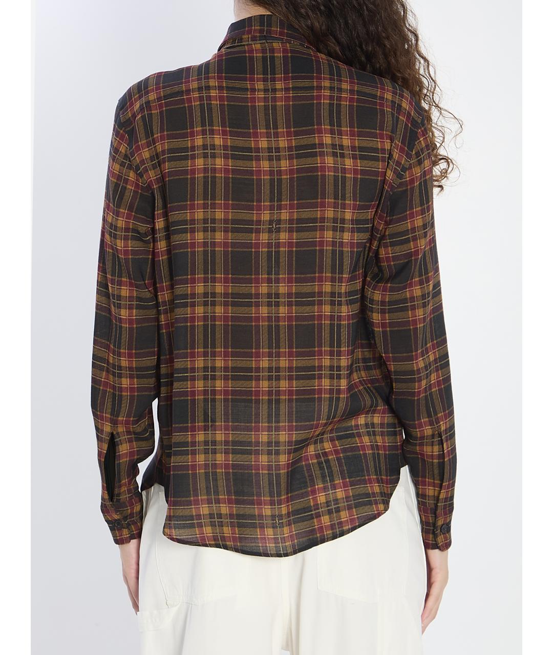 SAINT LAURENT Мульти шерстяная рубашка, фото 5