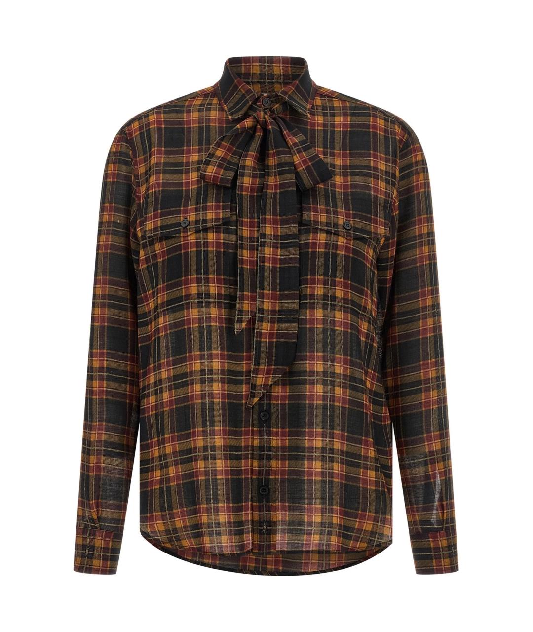 SAINT LAURENT Мульти шерстяная рубашка, фото 1