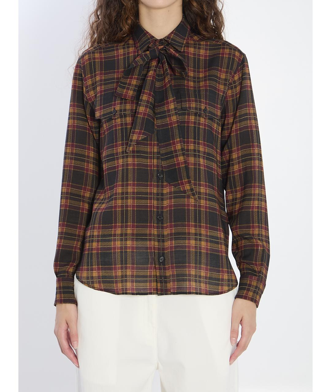 SAINT LAURENT Мульти шерстяная рубашка, фото 2