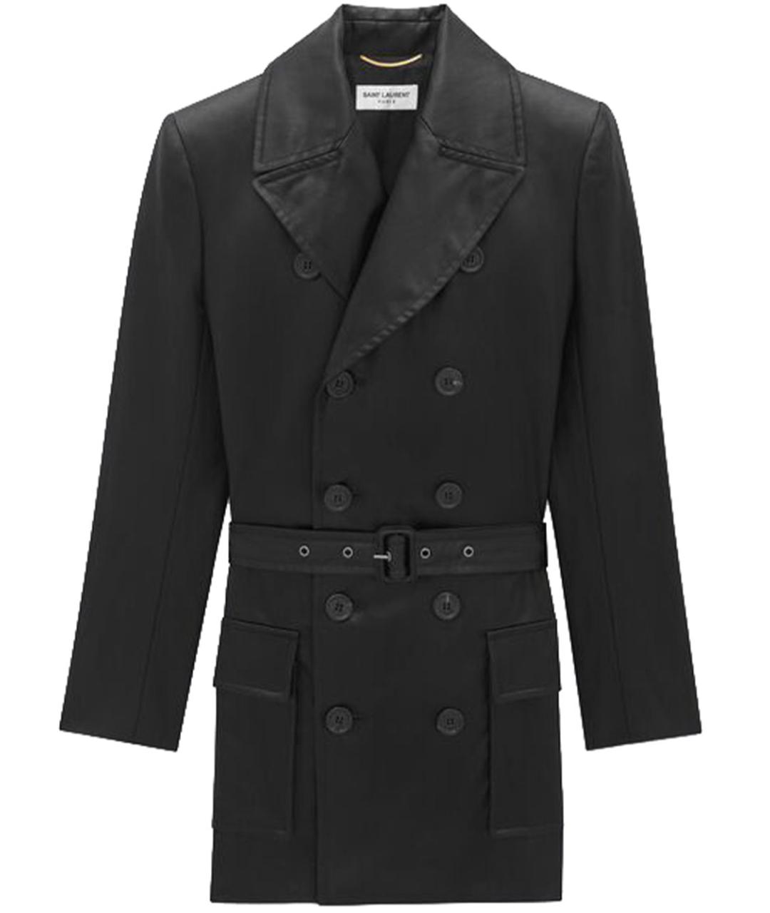 SAINT LAURENT Черная кожаная куртка, фото 1